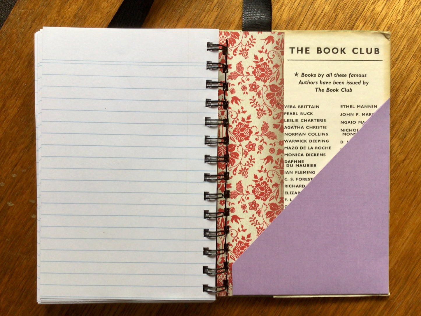 Menfreya. book cover notebook.