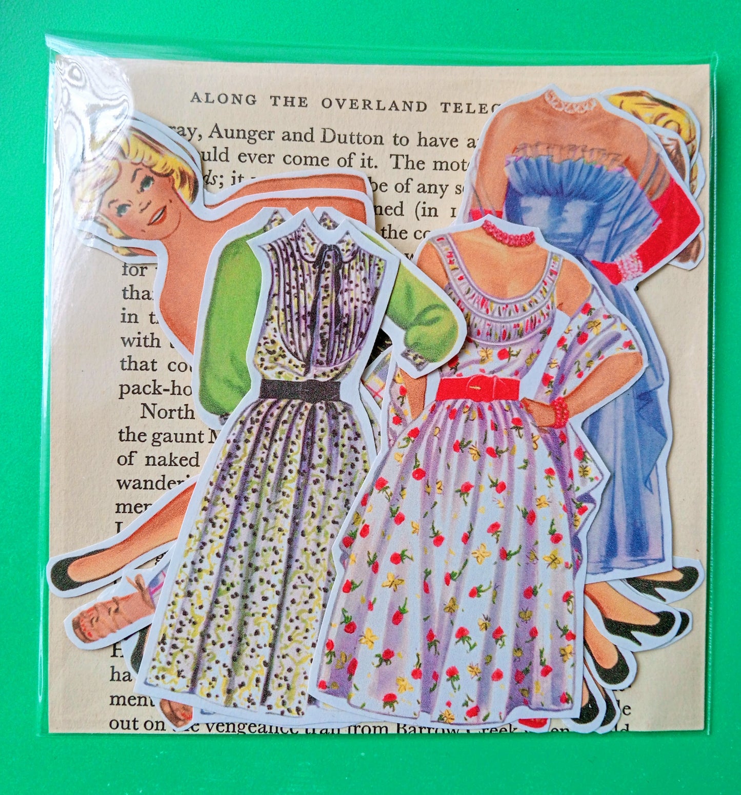 Retro paper doll stickers