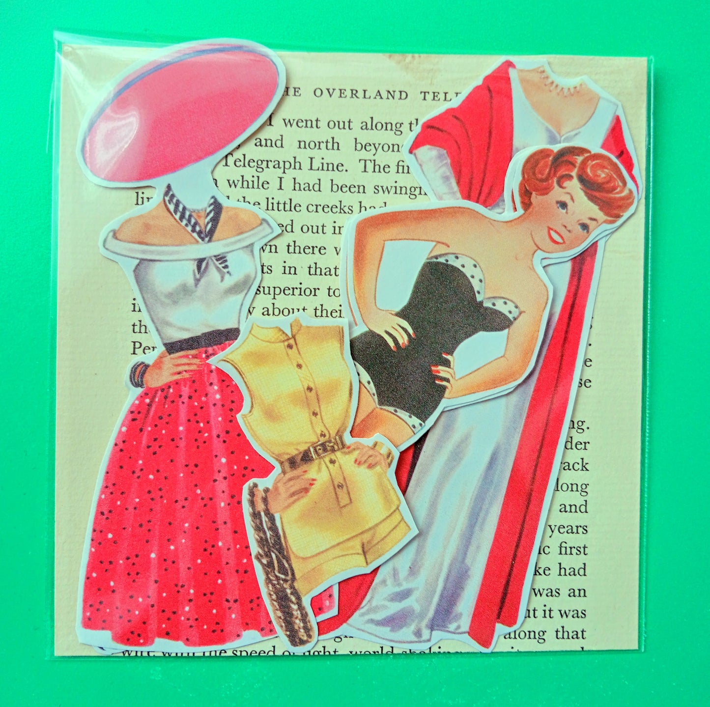 Retro paper doll stickers